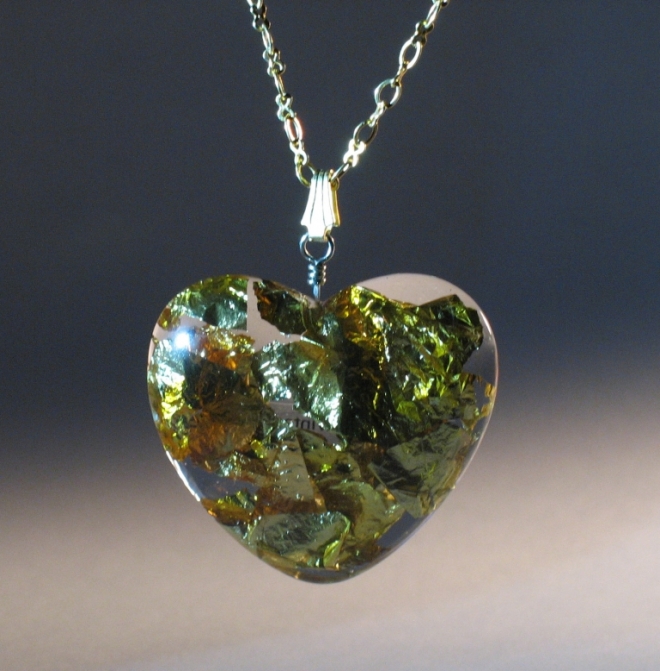 Heat-Treated Metal Leaf in Resin 